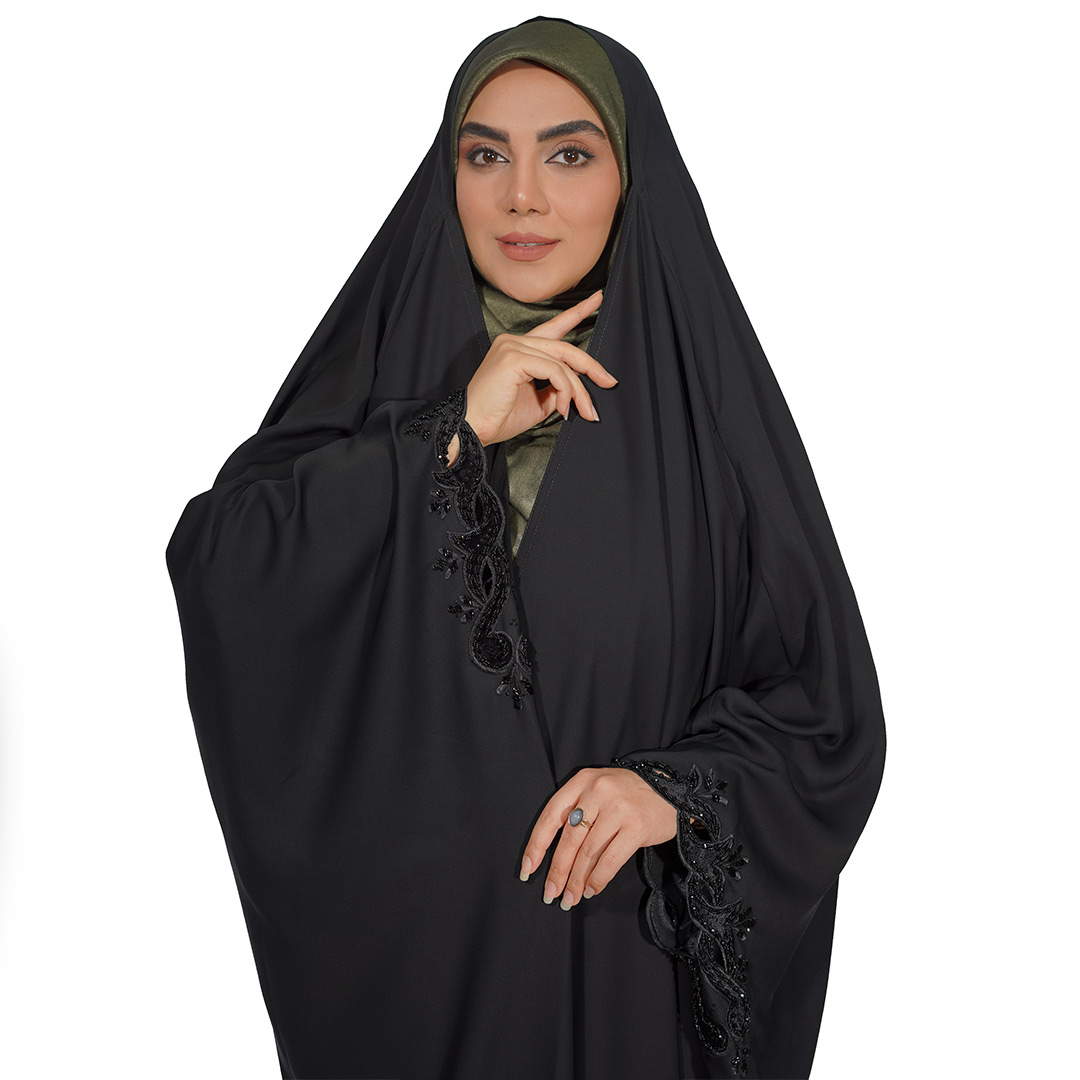 چادر عربی گلدوزی جواهردوزی مونا