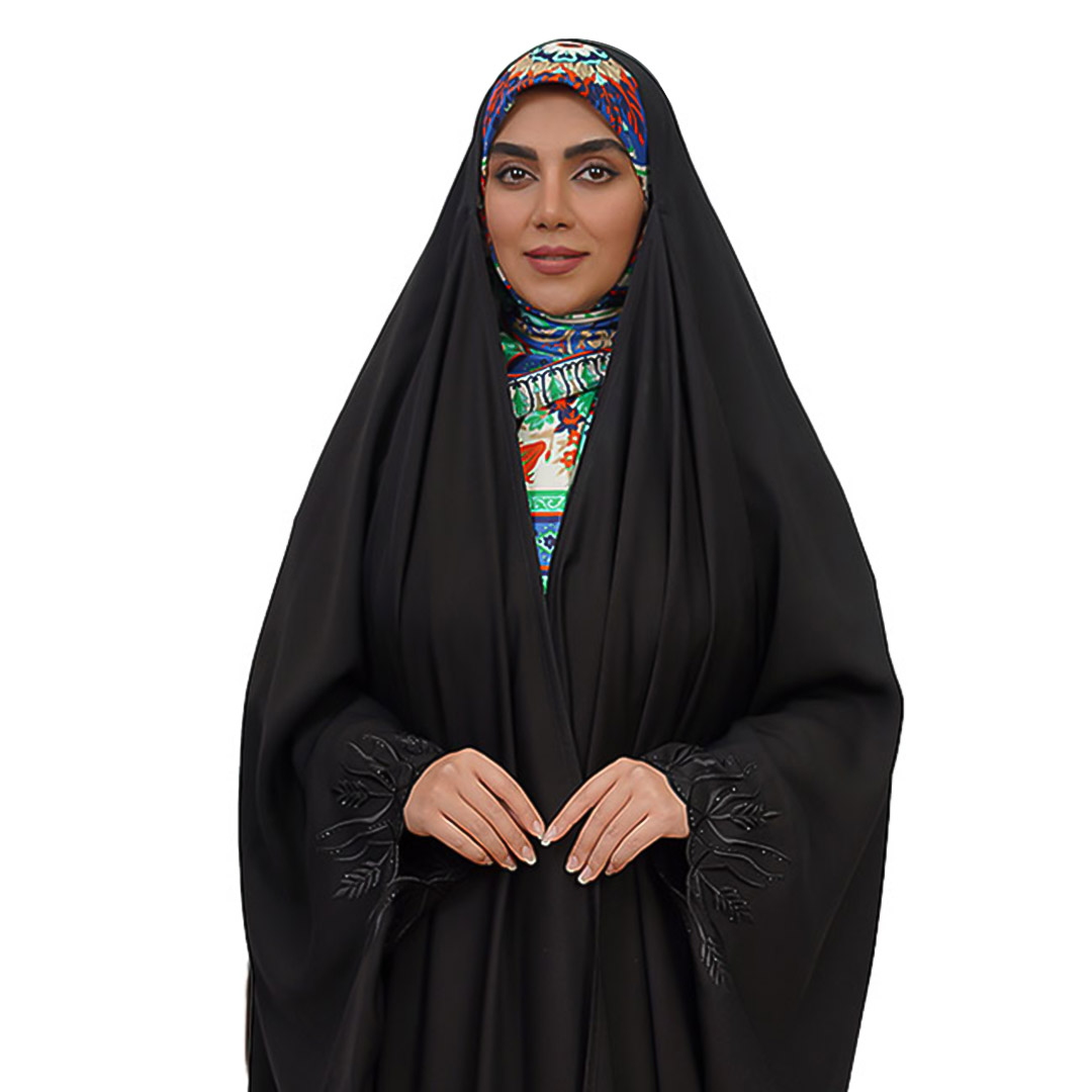 چادر عربی گلدوزی شاخه گندم عمودی