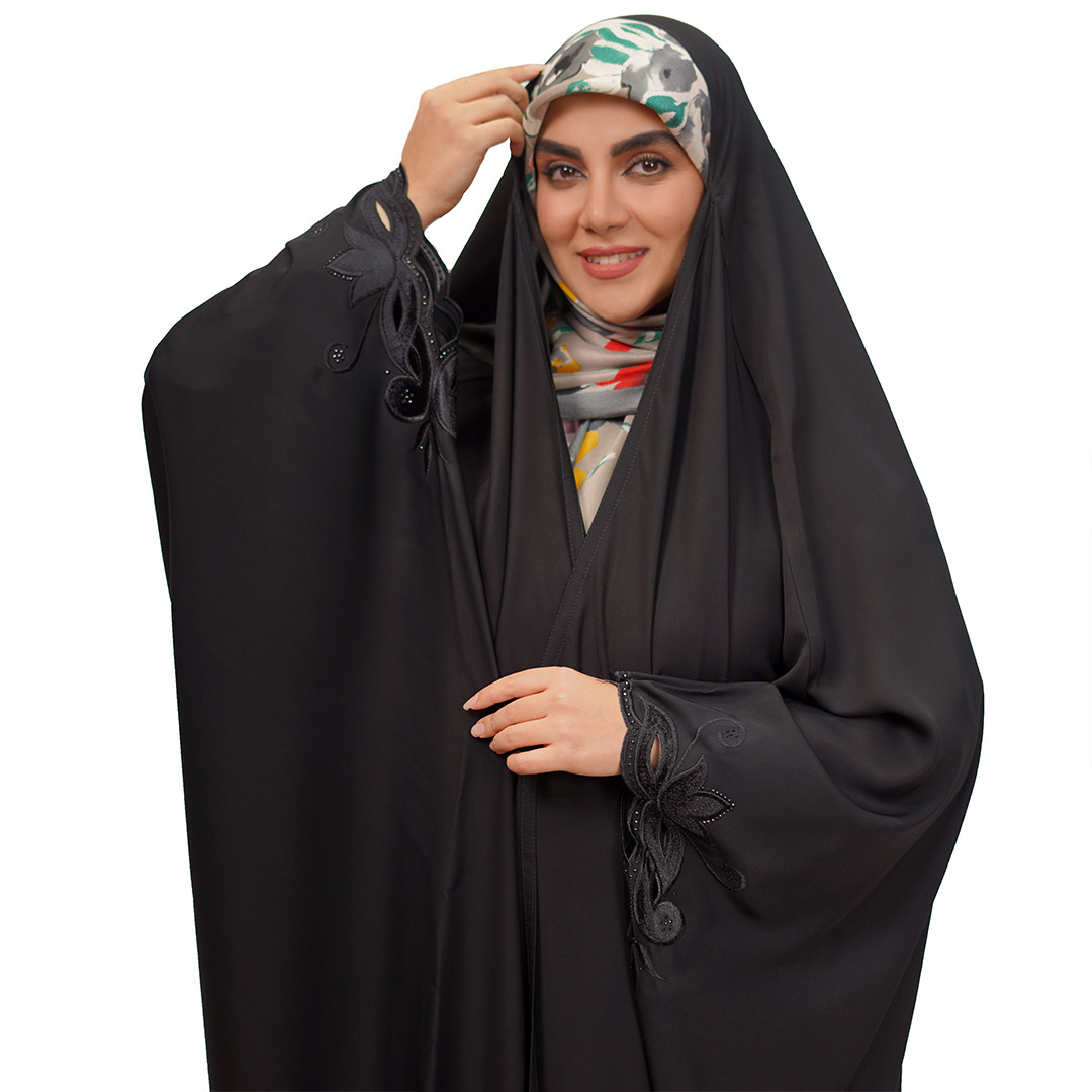 چادر عربی گلدوزی مخمل لاله